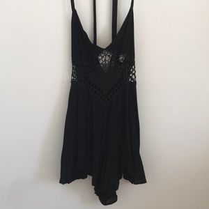 Paper heart black romper
